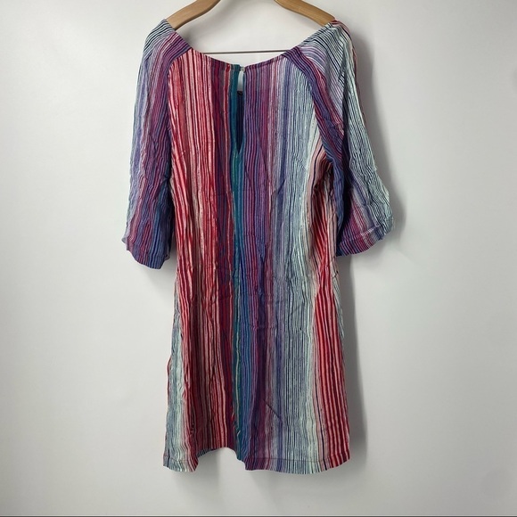 Splendid Woven Sunstone striped multicolor shift dress M - Picture 4 of 10